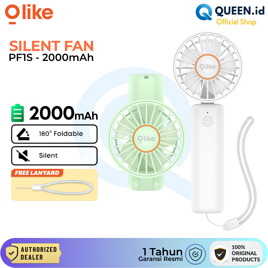 Olike PF1S Portable Foldable Mini Fan 2000mAh Kipas Angin Genggam Lipat Handheld - PF1S