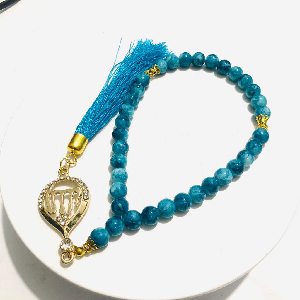 tasbih batu SENTETIS pirus turkys lapat allah
