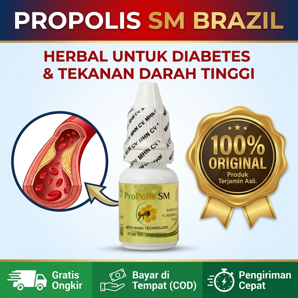 Propolis SM Asli Multikhasiat Obat Diabetes Darah Tinggi Jantung Stroke Penurun Gula Darah dan Tensi
