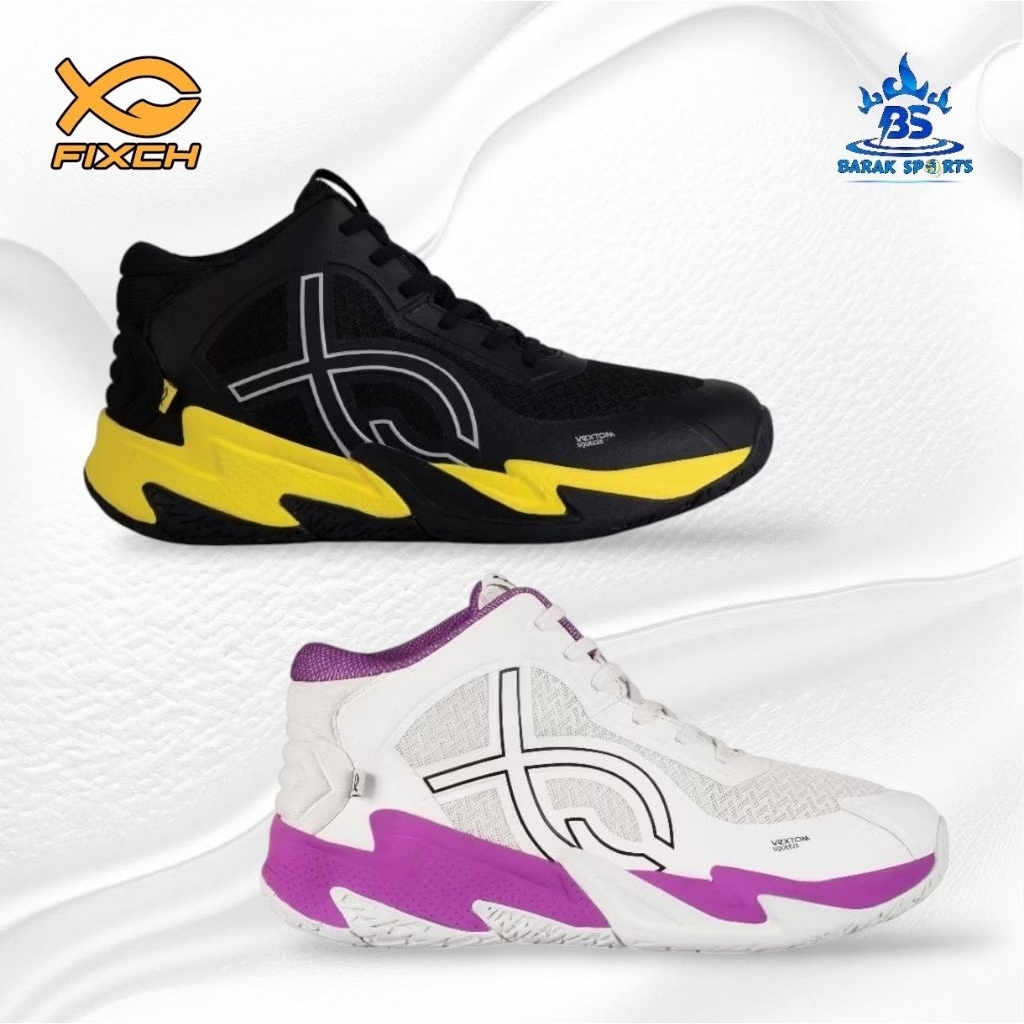 Sepatu Voli Fixch OPPUS - BLACK / YELLOW / SILVER, Fixch Sepatu Voli Volly Original Terbaru
