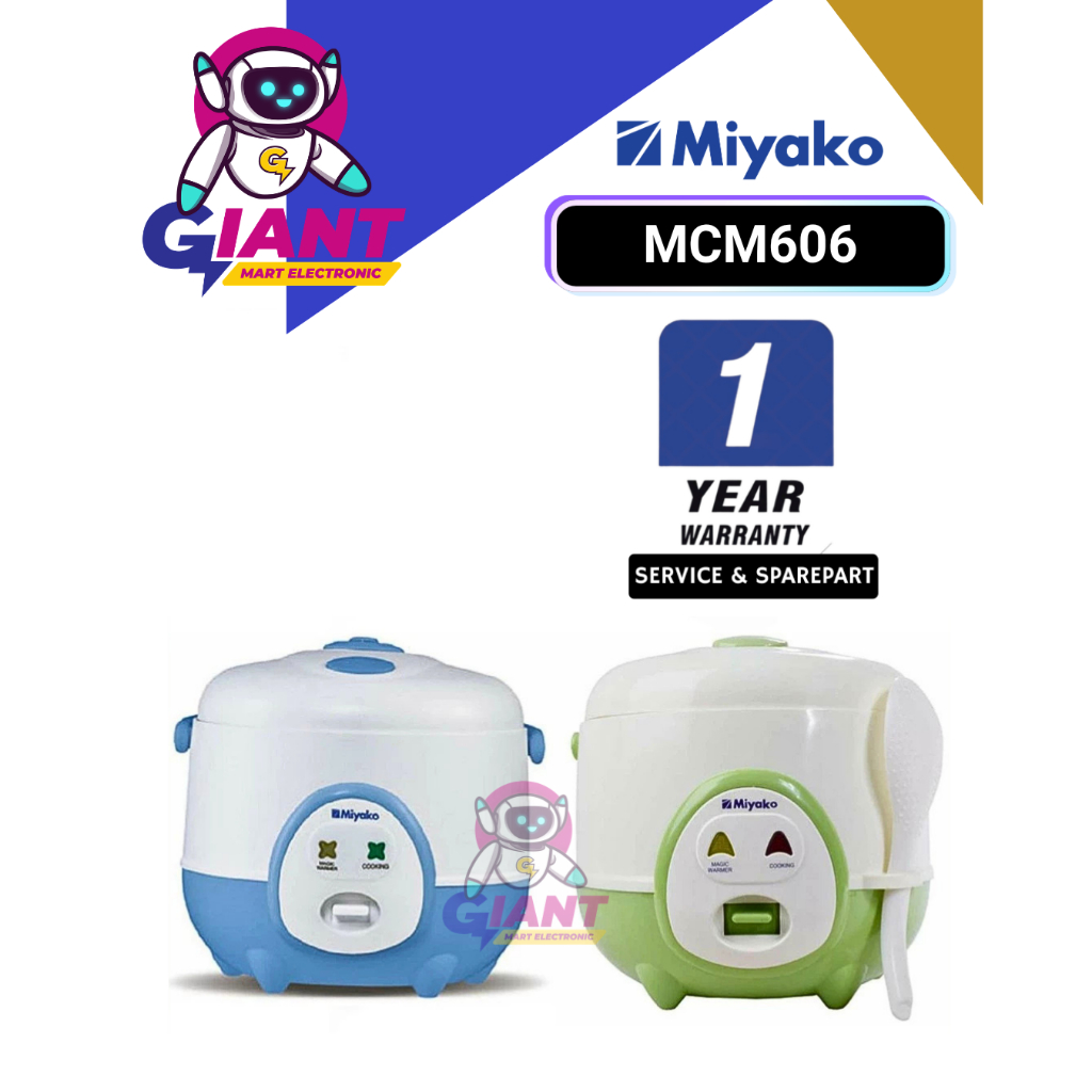 RICE COOKER MIYAKO MCM606 A/MCM606 B / MCM606A/MCM606B 0.6 LITER