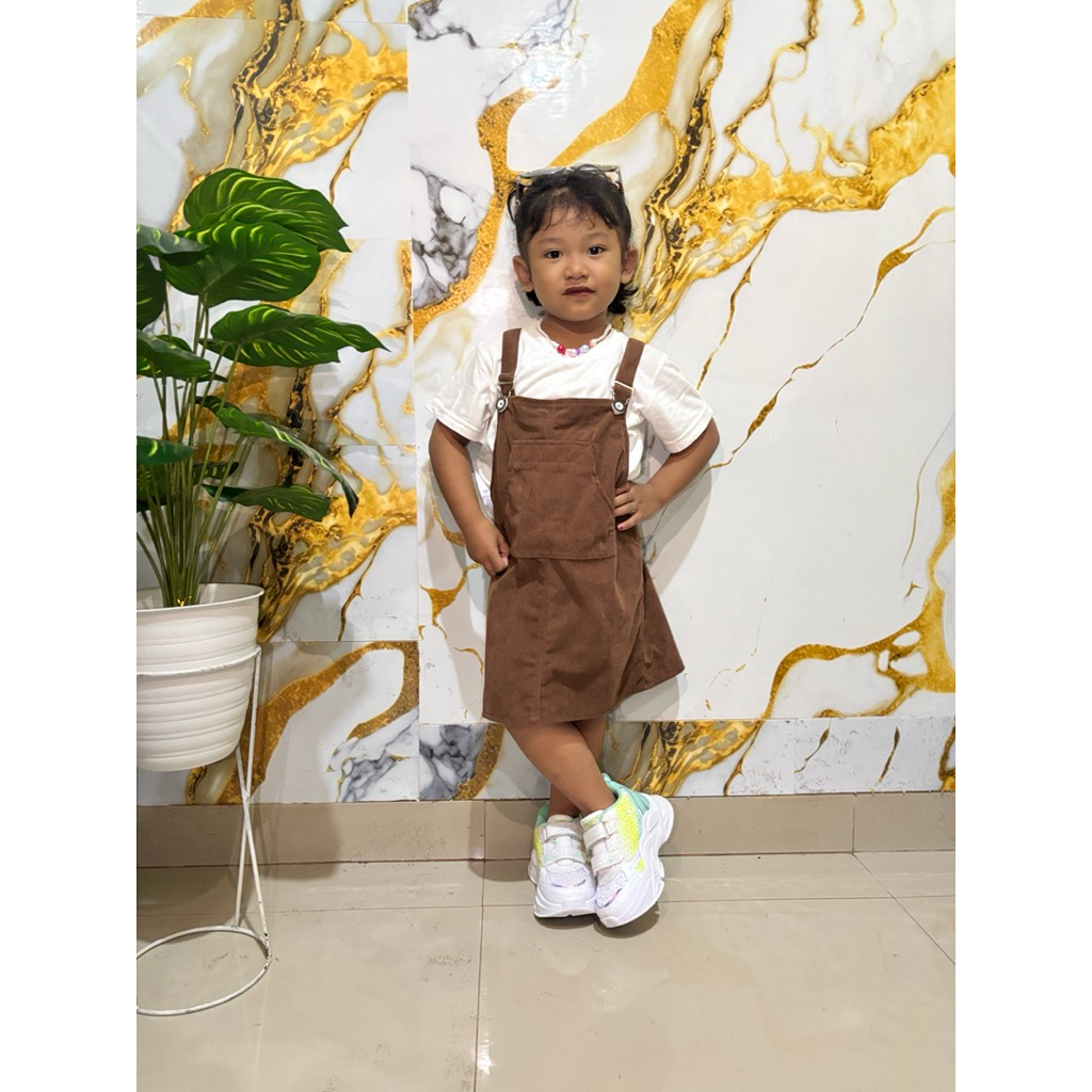 Overal Rok Pendek Anak / Overall Rok Corduroy Anak Perempuan
