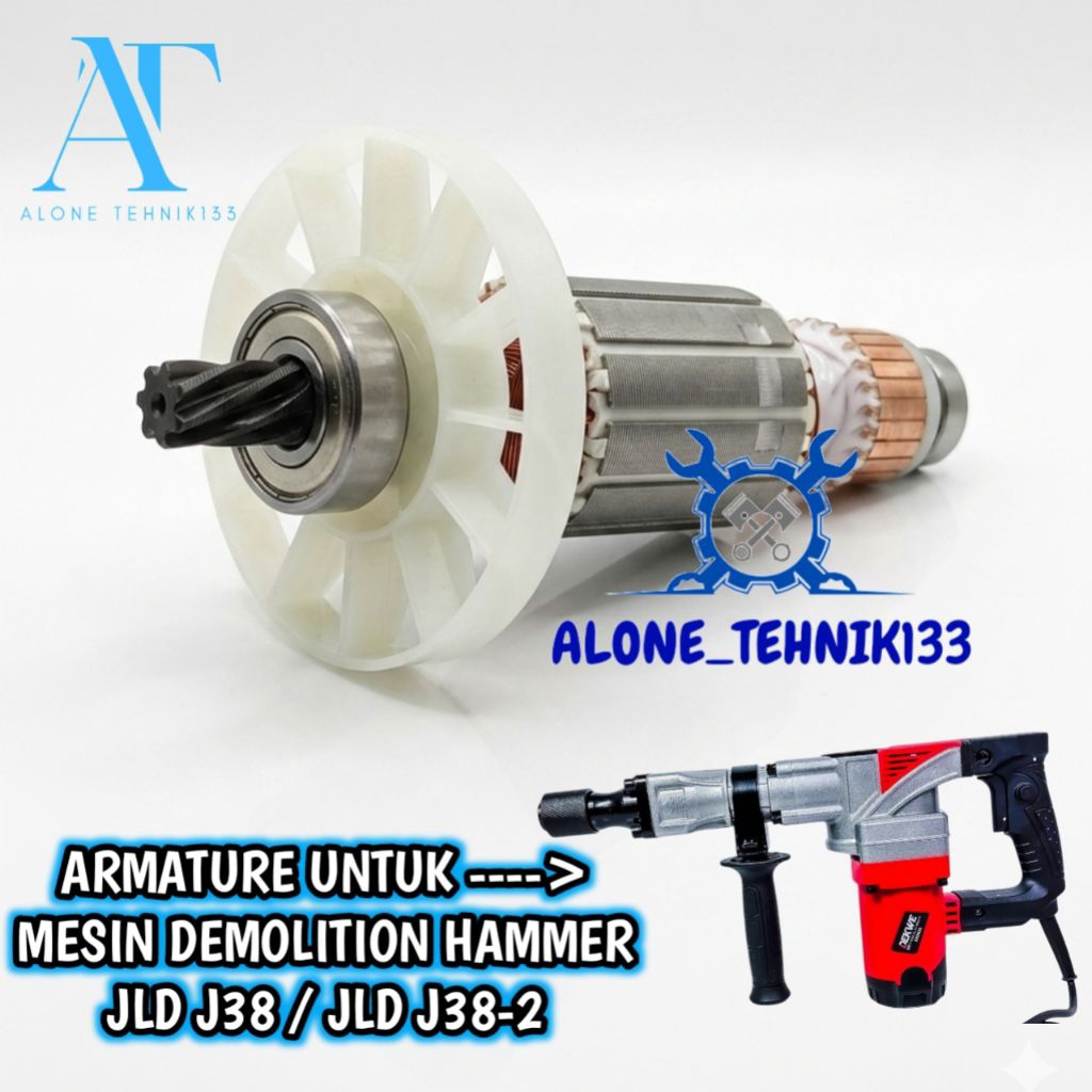 ARMATURE ANGKER MESIN BOR BOBOK DEMOLITION JACK HAMMER JLD J38 ANGKER MESIN BOR DEMOLITION HAMMER JL
