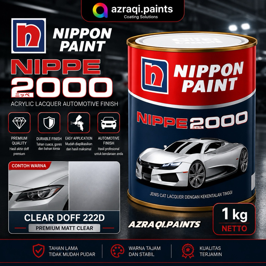 NIPPE NIPPON 2000 CAT DUCO ( 1 KG ) WARNA CLEAR DOFF 222D