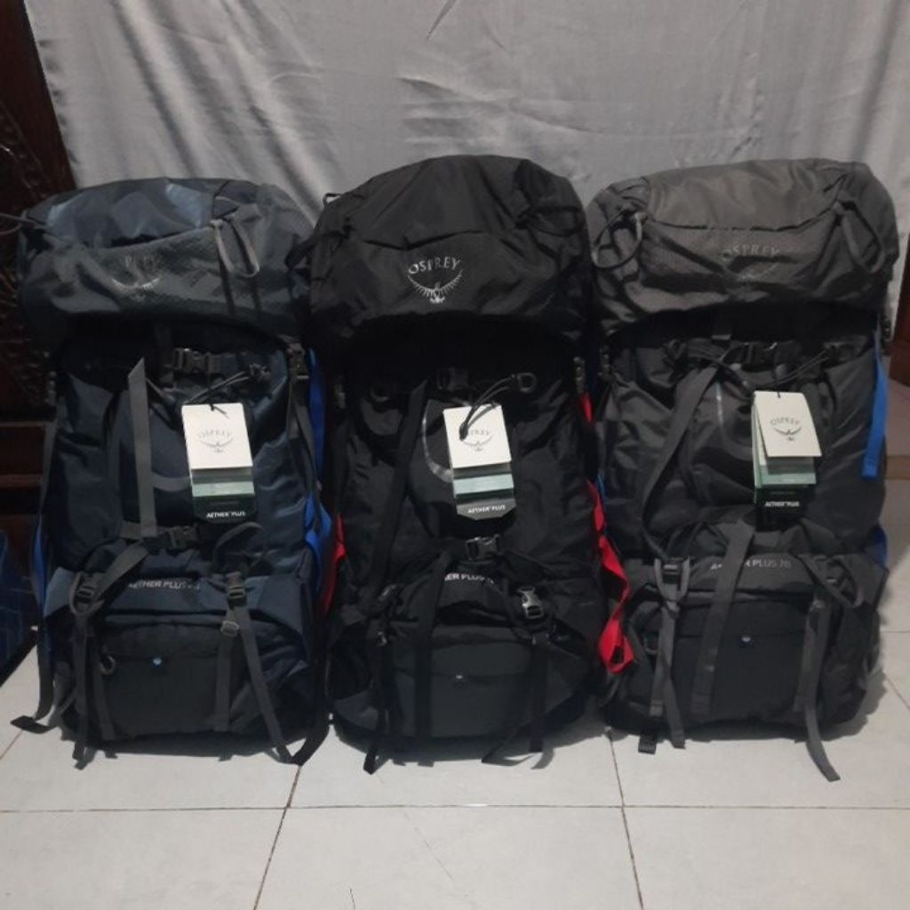 Tas Gunung Carrier Osprey Aether Plus 70 Liter Original Tas Gunung Camping Outdoor