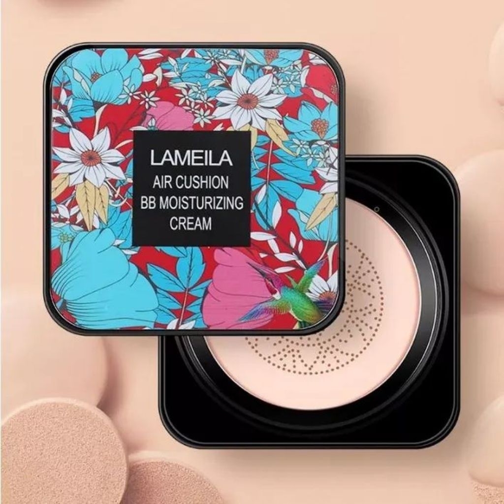 Lameila Small Mushroom Air Cushion BB Cream - Efek Glowing, Melembabkan, Kontrol Minyak