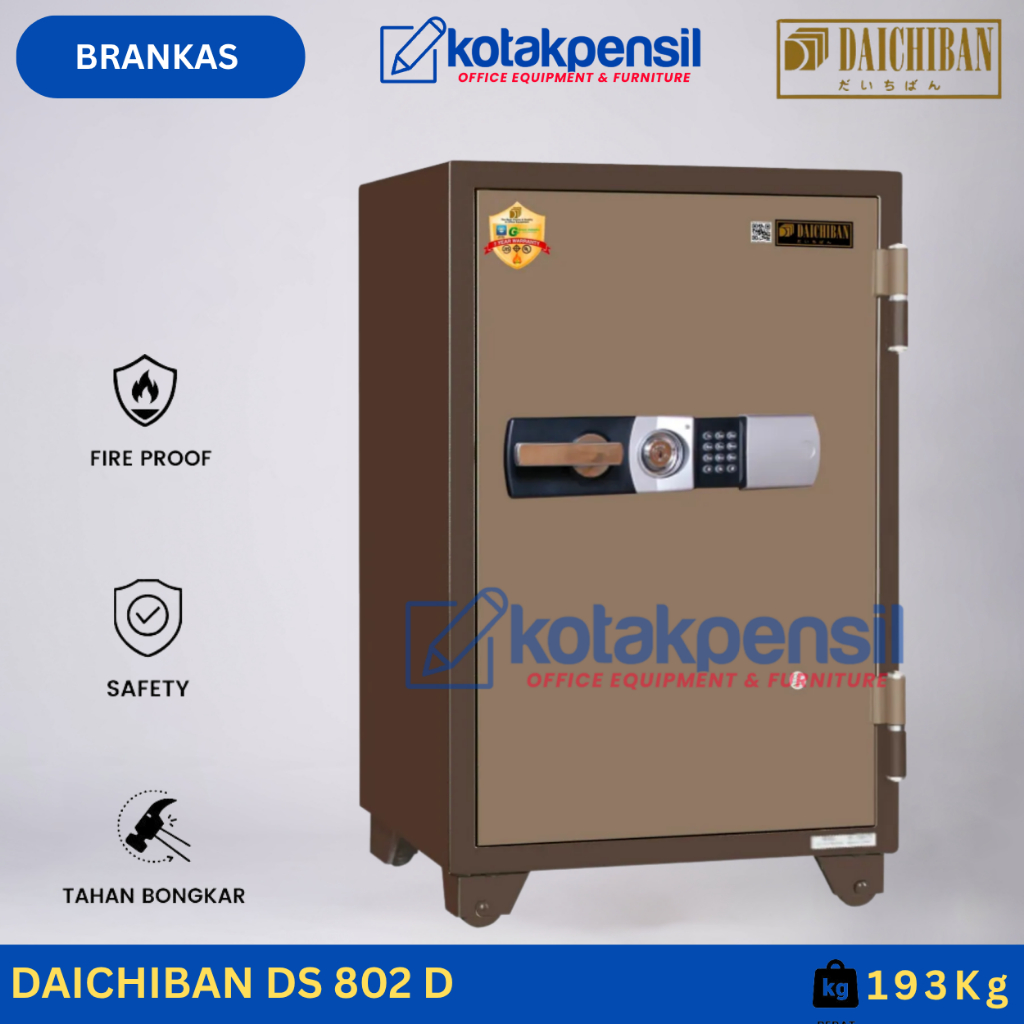 Brankas DAICHIBAN DS 802 D (Digital) Brankas Dokumen Tahan Api | Brankas Kantor | Brankas Besar | Br