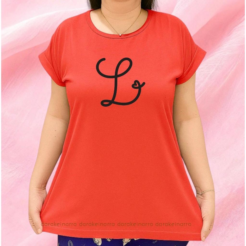 kaos jumbo wanita XXL motif cat couple harga grosir/kaos ibu ibu jumbo/kaos ukuran dewasa lengan pen