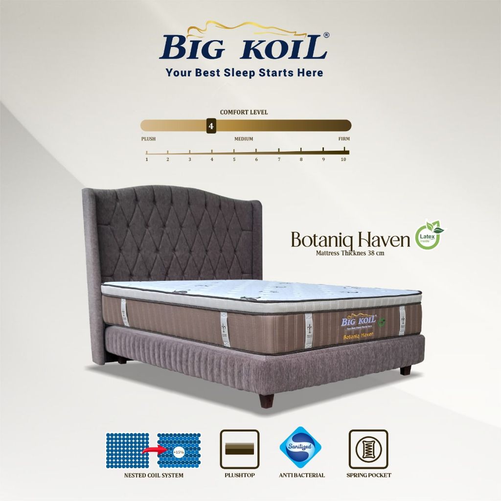 Springbed Bigland Big Koil Botaniq Heaven Pocket Spring With Latex