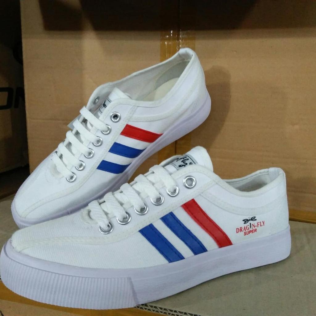SEPATU ORIGINAL DRAGON FLY FALCON SUPER VOLLY BADMONTON PUTIH