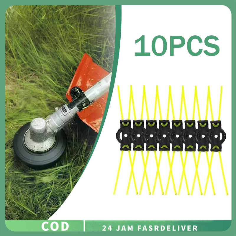 10pcs Senar Rumput Potong Tahan Aus Pisu Senar Potong Mesin Rumput Portabel Pemotong Rumput Nylon
