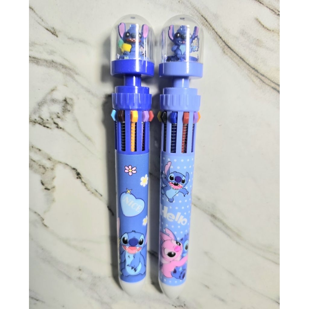 Pulpen 10 warna Stitch/Pulpen 10 warna/Pulpen Gambar