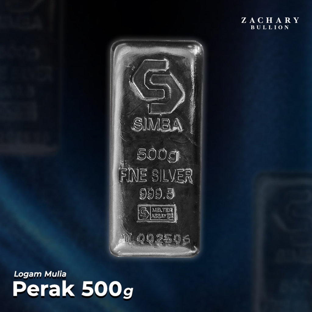 Perak Logam Mulia Silver SIMBA 500 Gram Bersertifikat Resmi