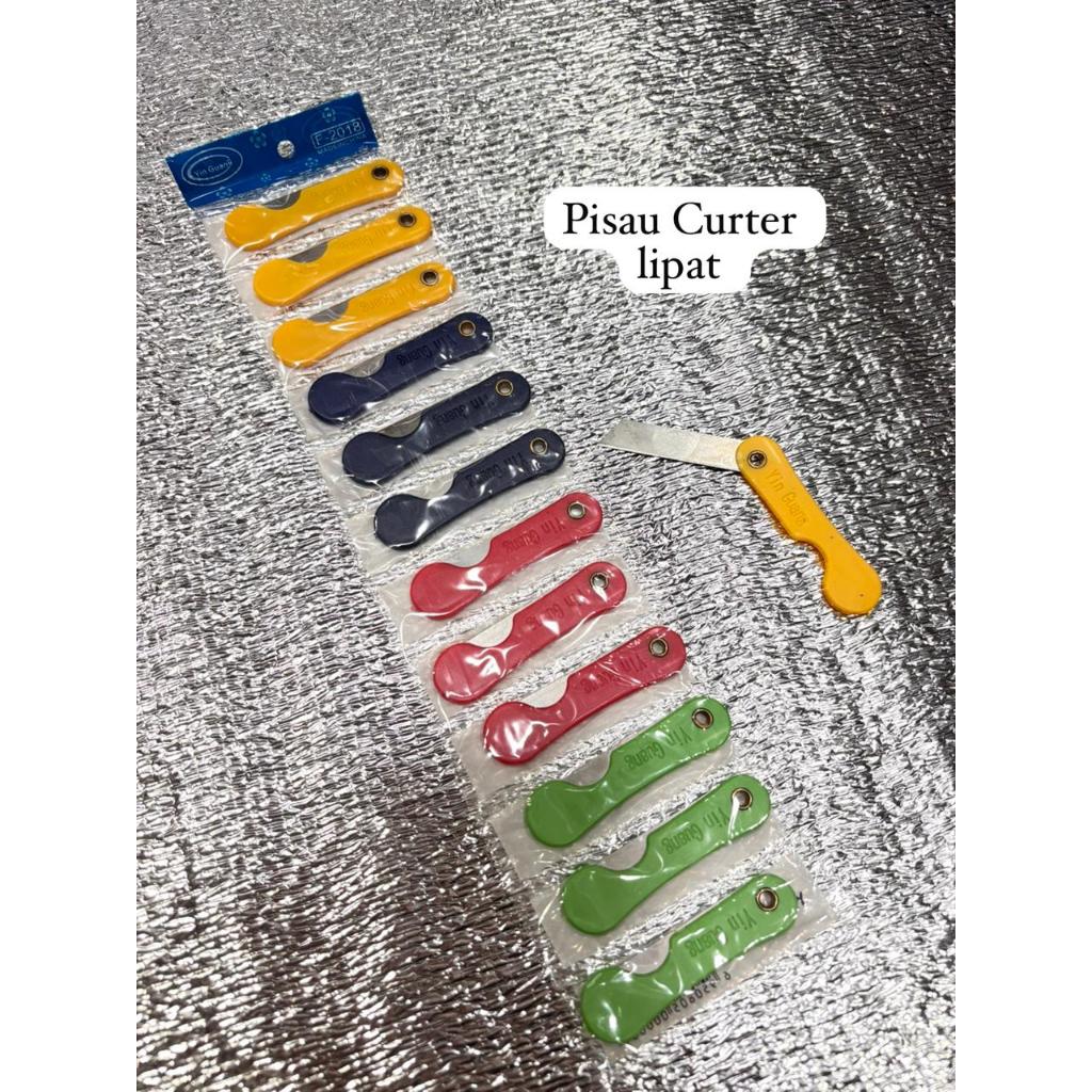 Cuancuy - Pisau / Pisau Cutter / Pisau Cutter Mini Lipat Silet Tajam Gagang Warna-Warni Kecil Mini I