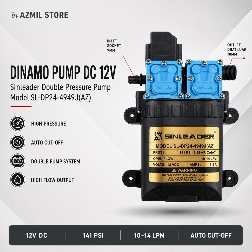 DINAMO DOUBLE PUMP SINLEADER SL-DP24-4949J(AZ)/DINAMO POMPA DC TEKANAN TINGGI