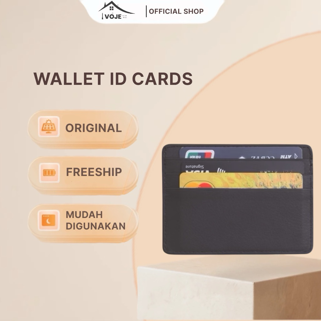 VOJE - Dompet Mini Tempat ID CARD Smart Slim Wallet Credit Card Holder