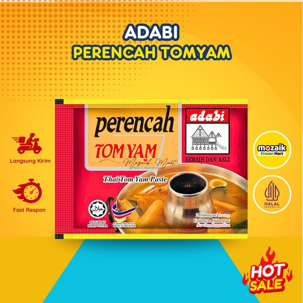 Adabi Perencah Tomyam Frozen Mart Frozen Food Palembang 40gr