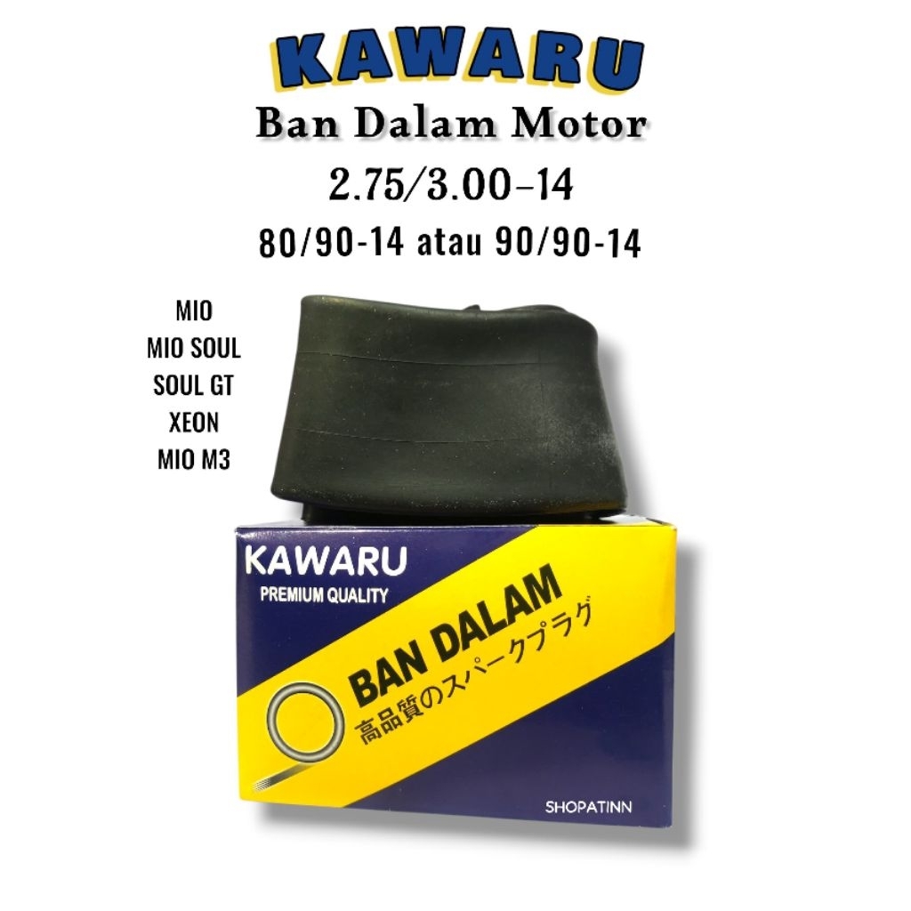 1 PCS BAN DALAM MERK KAWARU 2.75/3.00-14 atau 275/300-14 atau 275 / 300 - 14 atau 2.75/ 3.00 - 14 BA