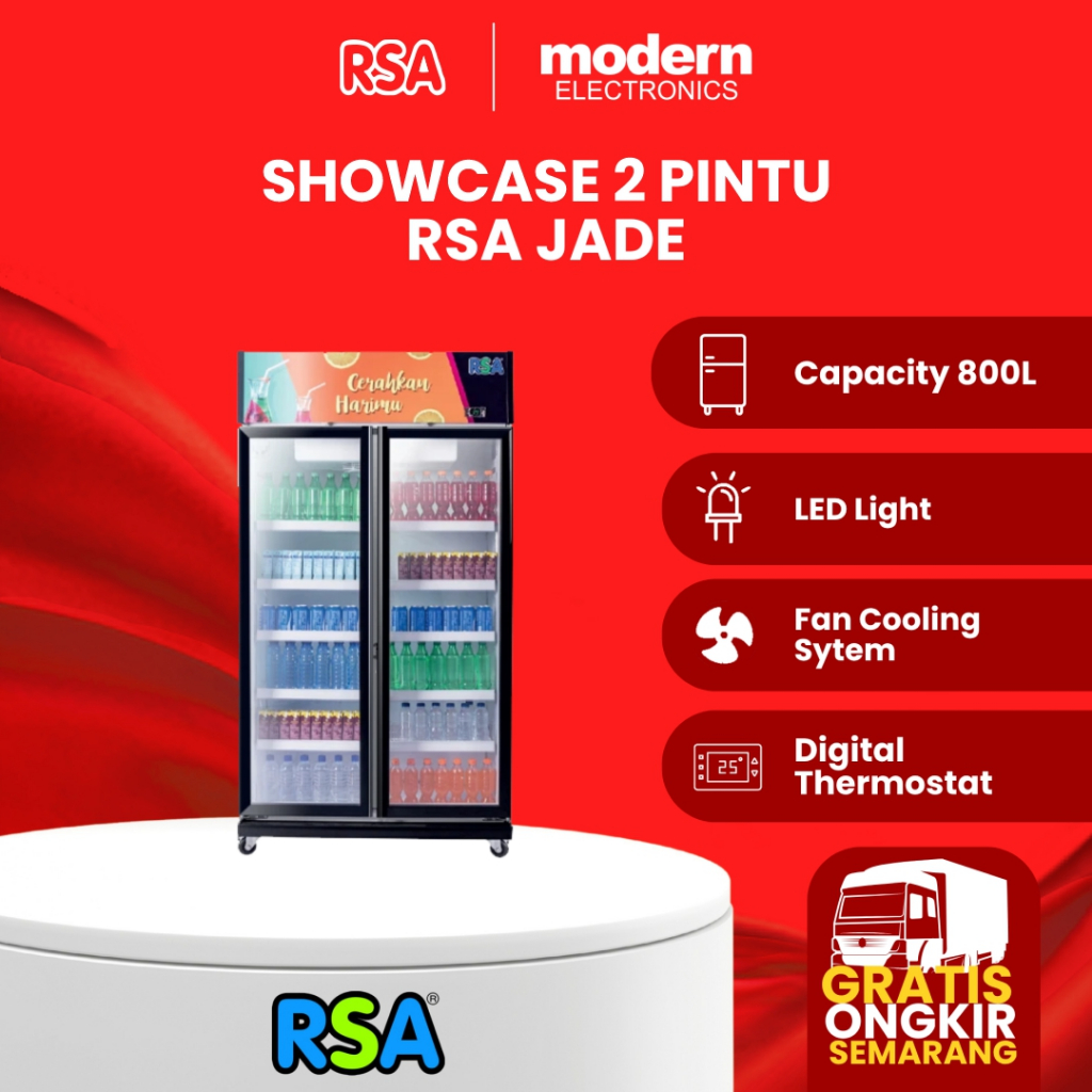 RSA SHOWCASE 2 PINTU 860 LITER JADE