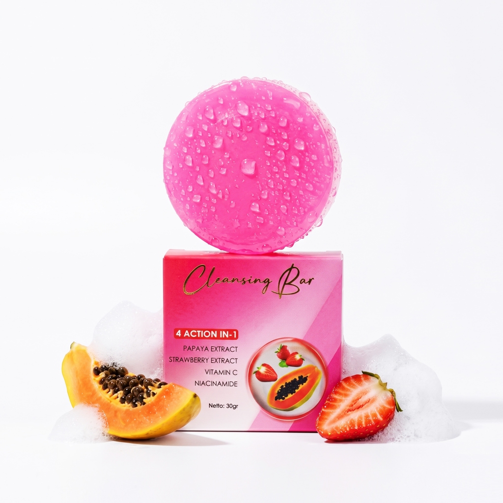 Cleansing Bar Dr Febrian Skincare 30g Sabun Cuci Muka Pencerah Pemutih Glowing Ekstrak Pepaya Strawb
