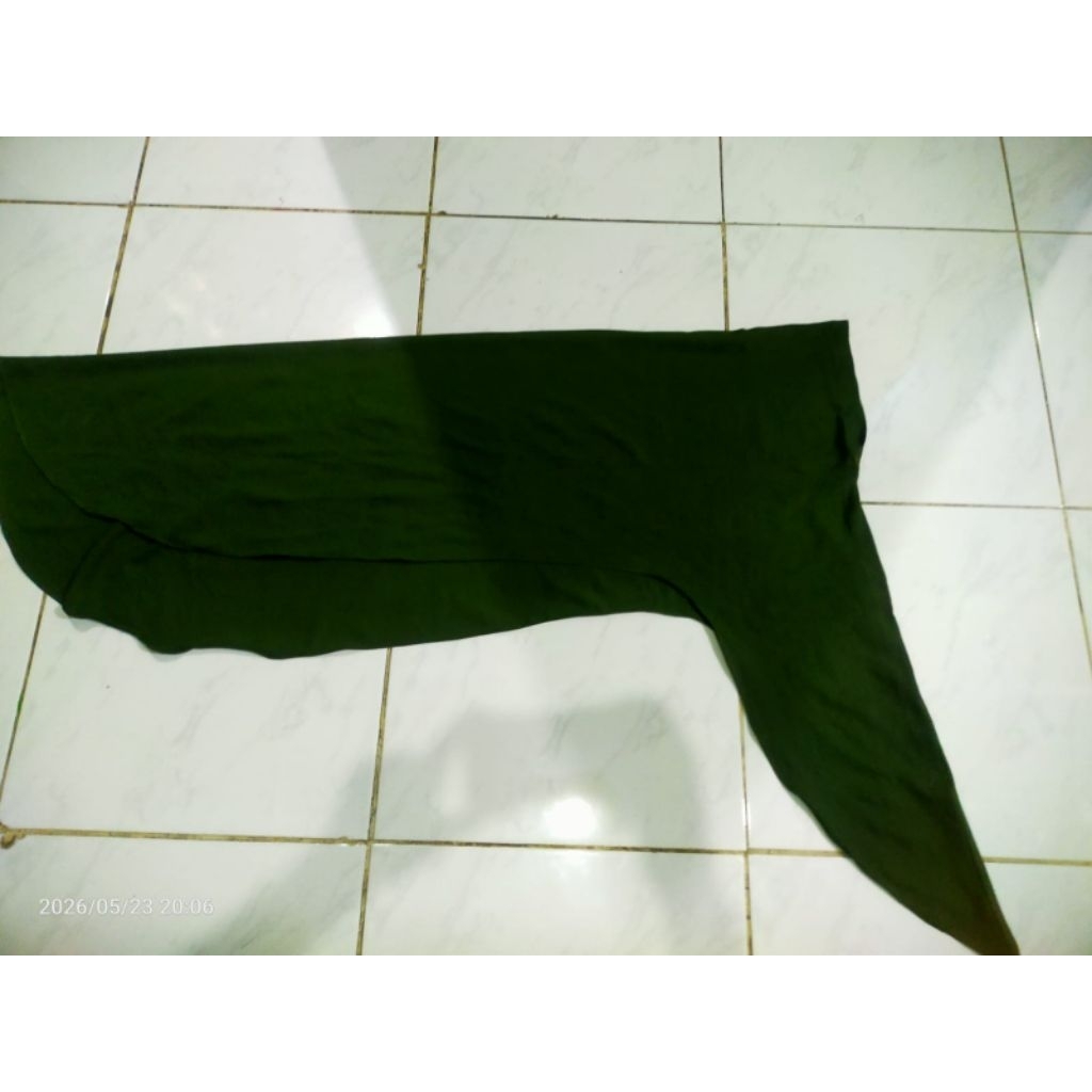 PL SATU SET GAMIS KERUDUNG WARNA HIJAU ARMY CEK DESKRIPSI