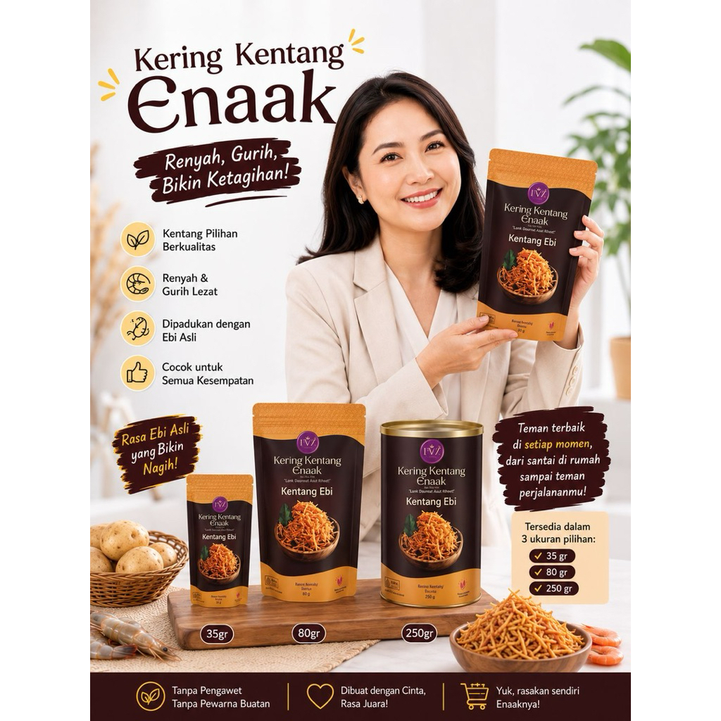 Kering kentang enaak Kentang Ebi 35gr