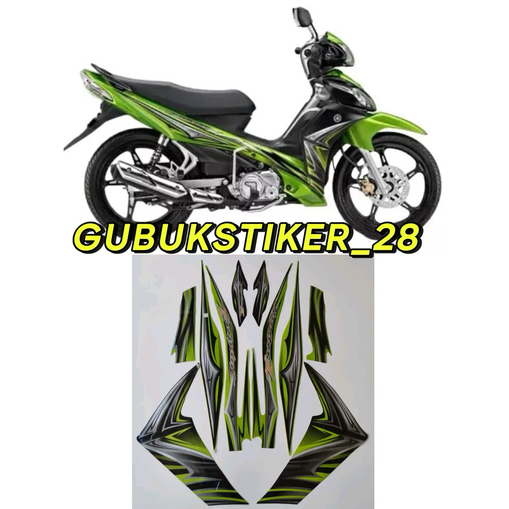 STRIPING STIKER LIS BODY MOTOR YAMAHA JUPITER Z1 2011 HIJAU