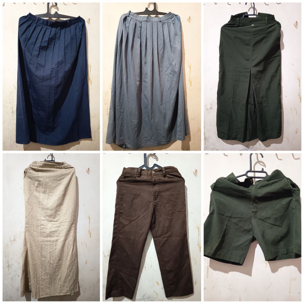 bawahan seragam sekolah . preloved