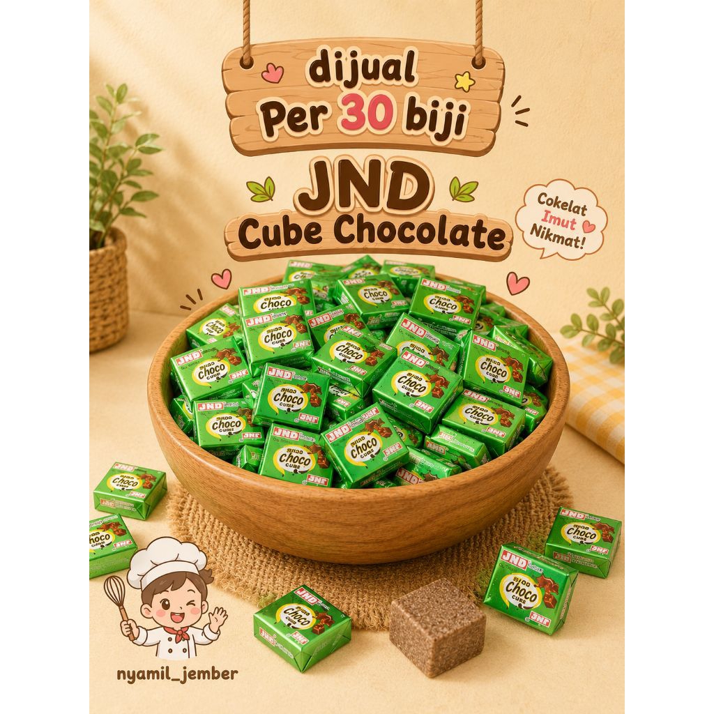 (30 PCS) JND MILK CUBE RASA MILK SUSU dan Rasa Cokelat