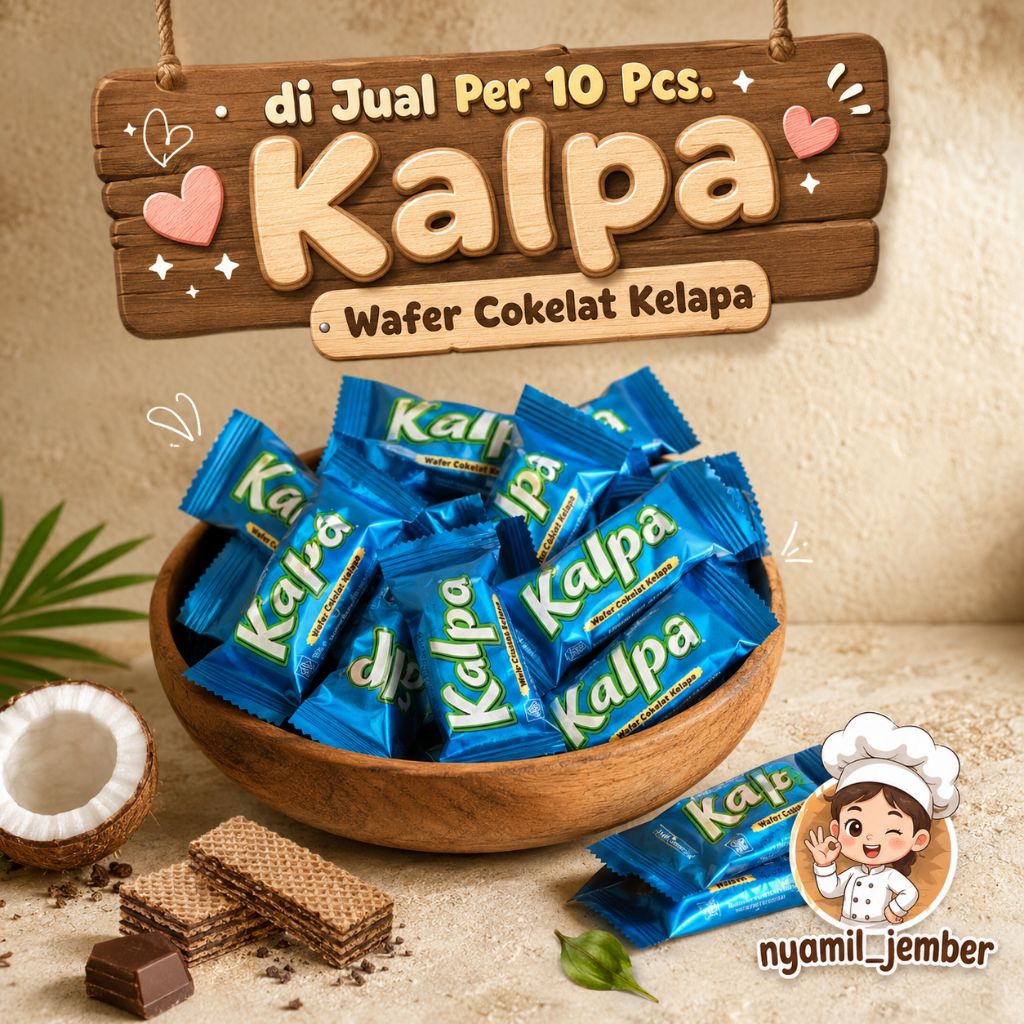 (10 Pcs) KALPA MINIS WAFER COKELAT KELAPA KALPA KECIL KALPA MINI