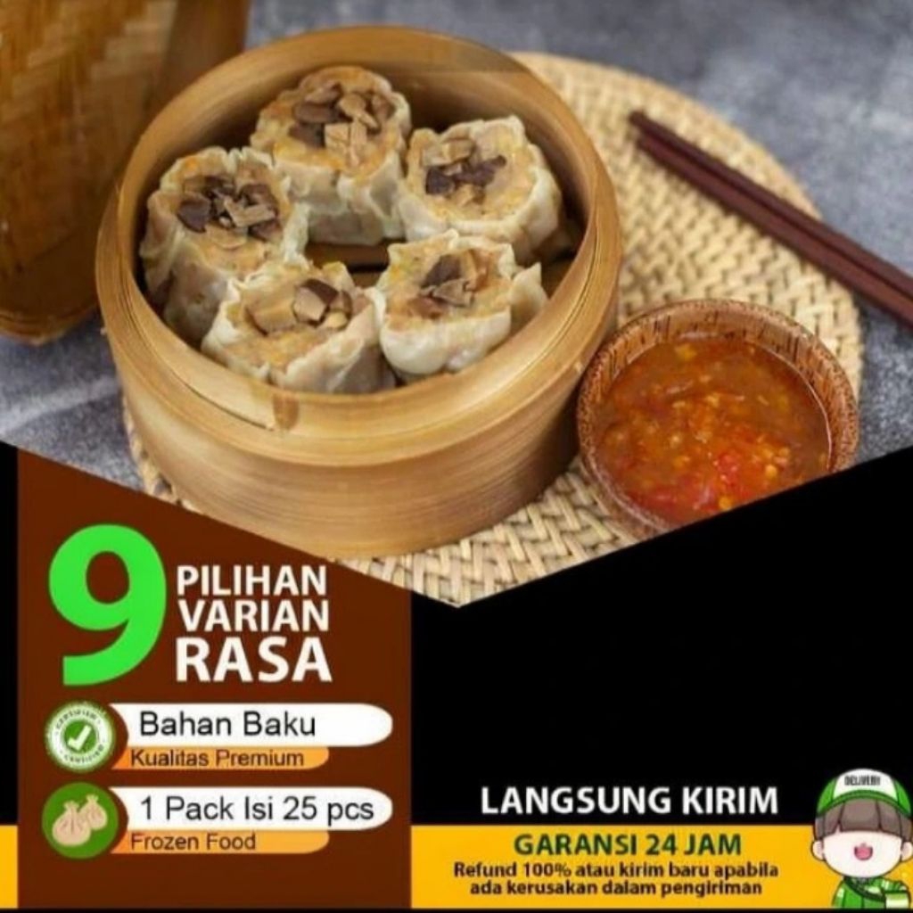Incipono Dimsum Frozen 1 pax=isi 25 pcs Halal Premium