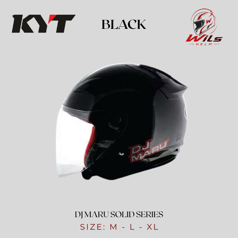 KYT Helm DJMaru Series Solid Original Helm KYT DJ Maru Half Face SNI DOT Unisex Pria Wanita Dewasa
