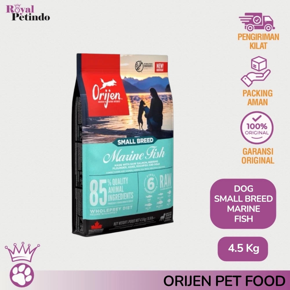Orijen Adult Dog Marine Fish Small Breed Makanan Kering Anjing Premium Made in Canada 4.5 Kg