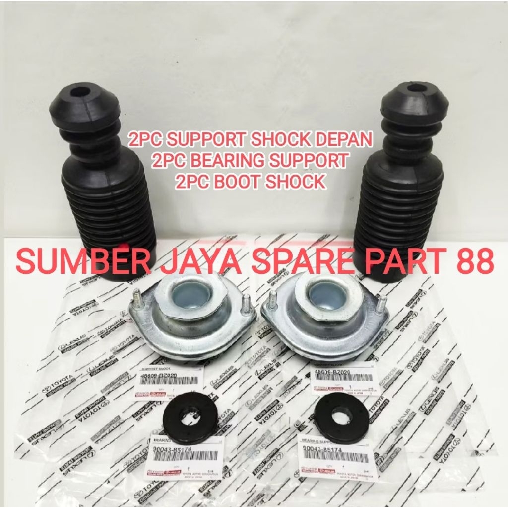 Support Shock Depan Set 6Pc Agya Ayla Support Shock Depan+Bearing Support+Karet Boot Shock Agya Ayla
