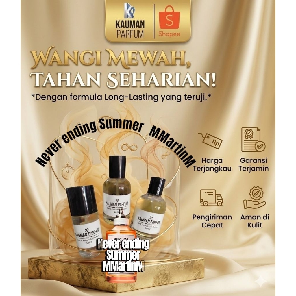 Kauman Parfum Refill Inspired Never ending Summer MMartinM Aroma Citrus Gourmand Parfum Pria Parfume