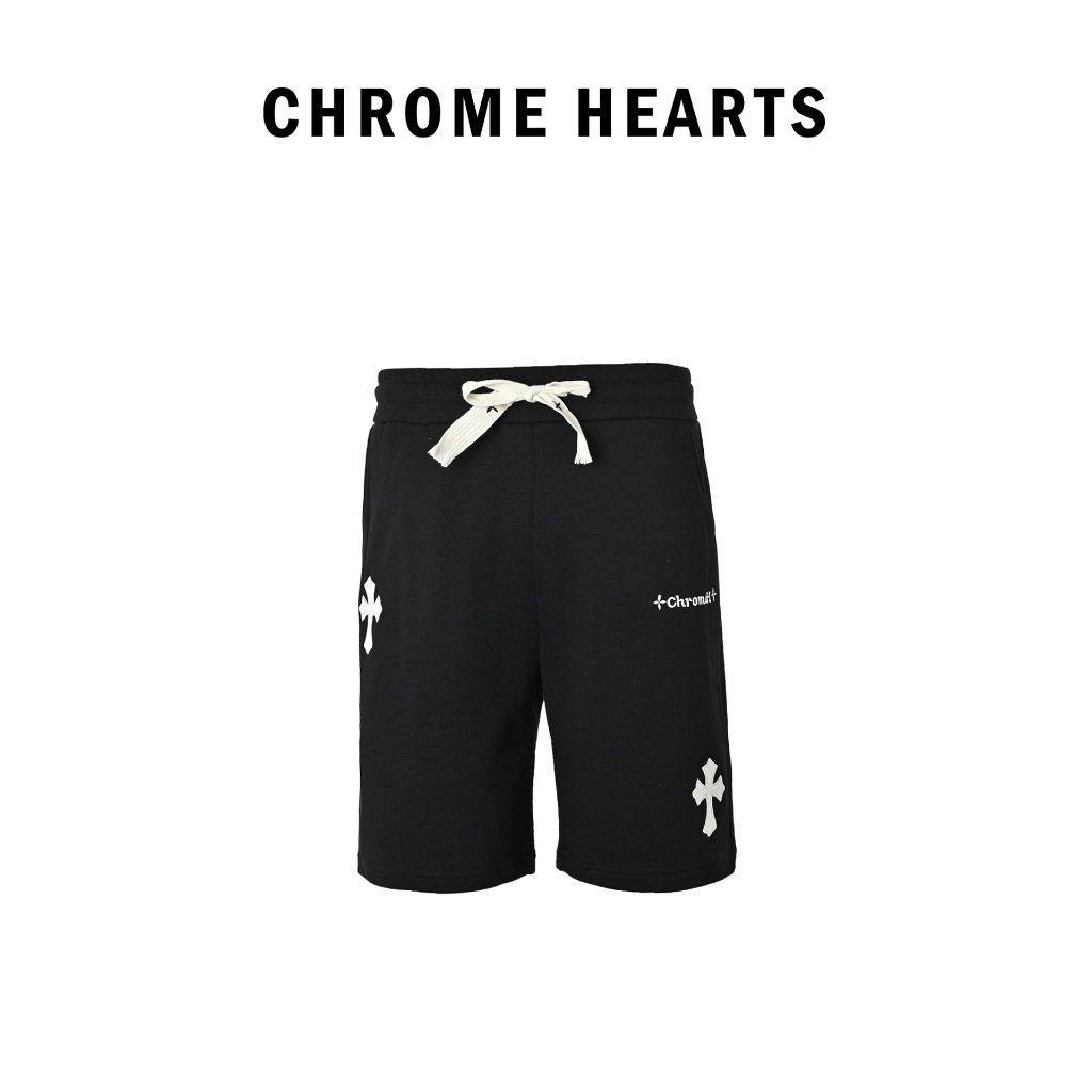 Chrome Hearts Celana Pendek Model Baru Musim Panas Sulam Salib Model Couple Bernapas Hiking