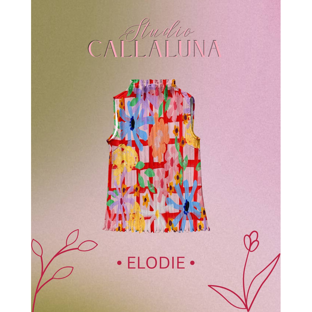 CALLALUNA STUDIO -ELLODIE / baju plisket / inner hijab/ plisket premium