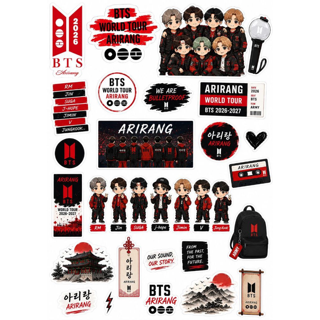 Sticker BTS glossy (bisa untuk Laptop)