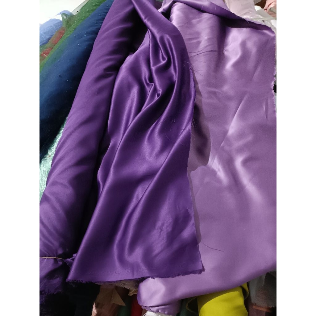 Kain Satin Velvet Super Silk 100% Original (Untuk Bridesmaid/Kebaya/Furing/Dress)