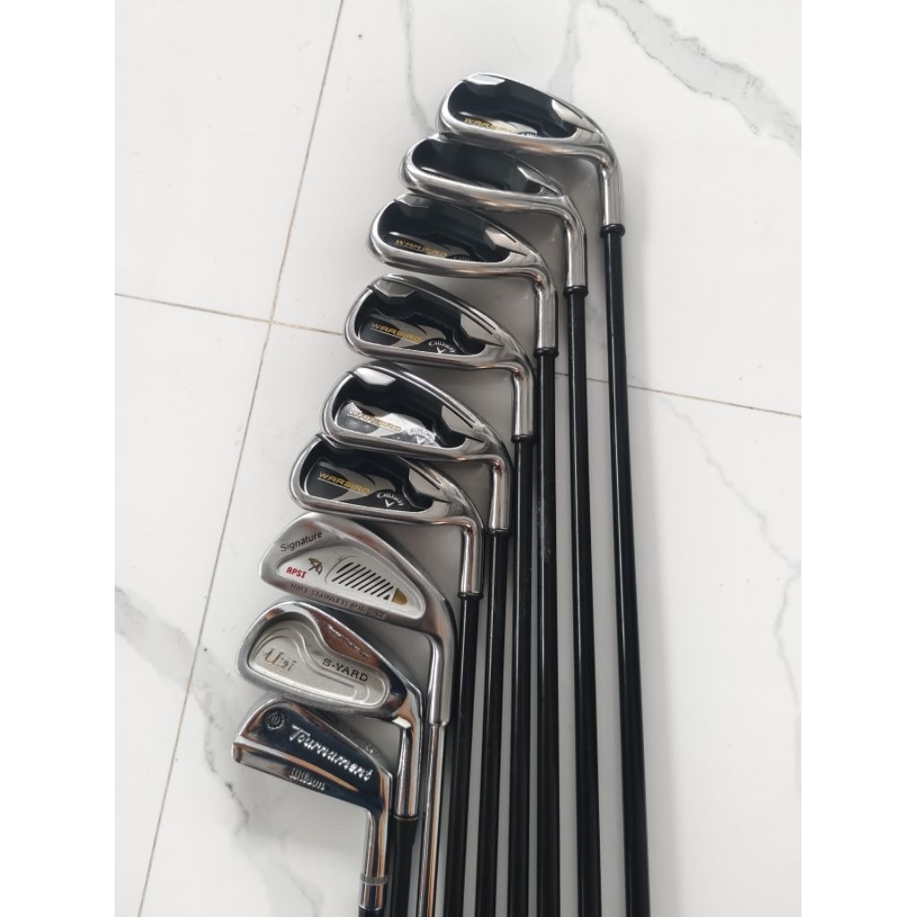 Iron Set Callaway Warbird Graphite Original Second/Bekas Bonus Iron 2, 3, 4 dan Tas Golf