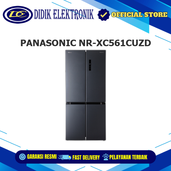 PANASONIC NR-XC561CUZD KULKAS 4 PINTU MULTIDOOR INVERTER 568L EODORIZER SBS FLEXIZONE NRXC561CUZD XC