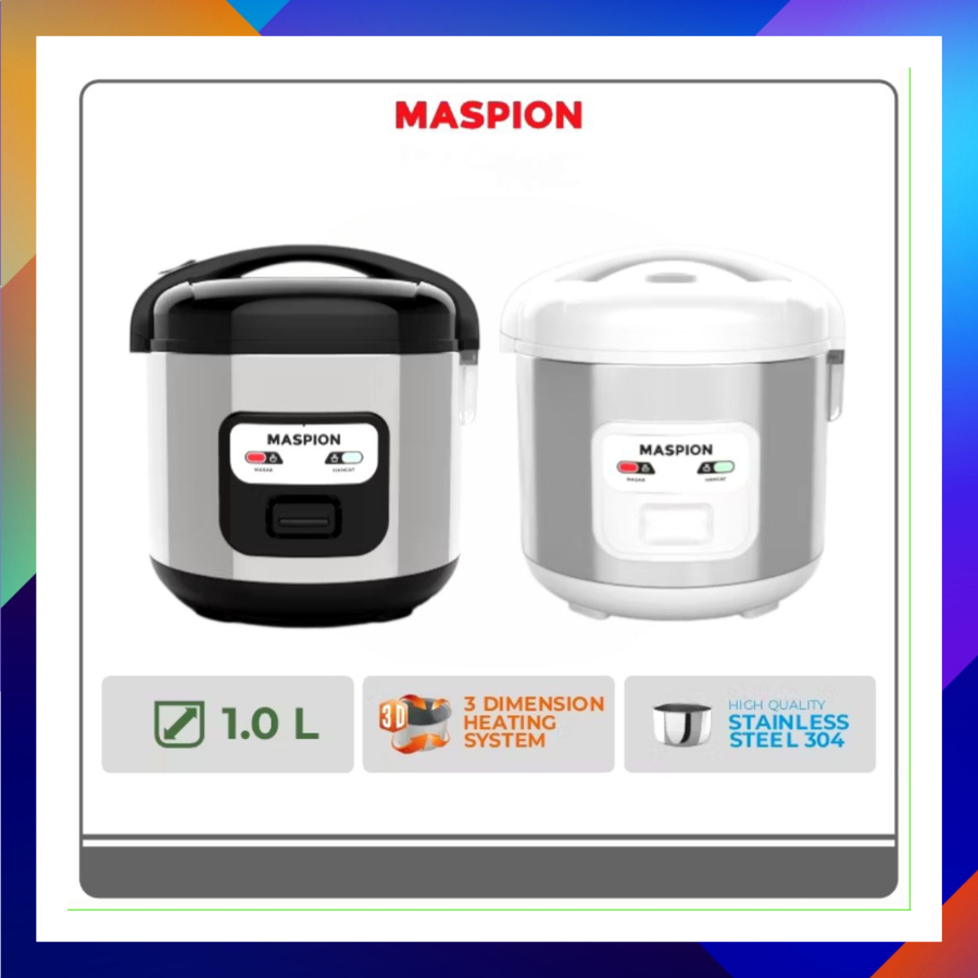 Maspion 1003TSS Magic Com Mini 1 Liter MRJ 1003 TSS Stainless 1L