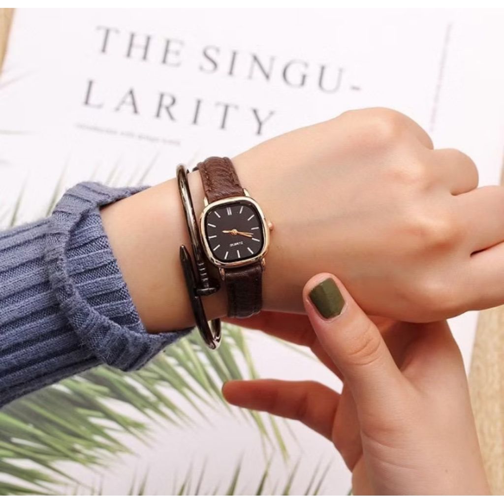 Jam Tangan Wanita Pria Polos Analog
