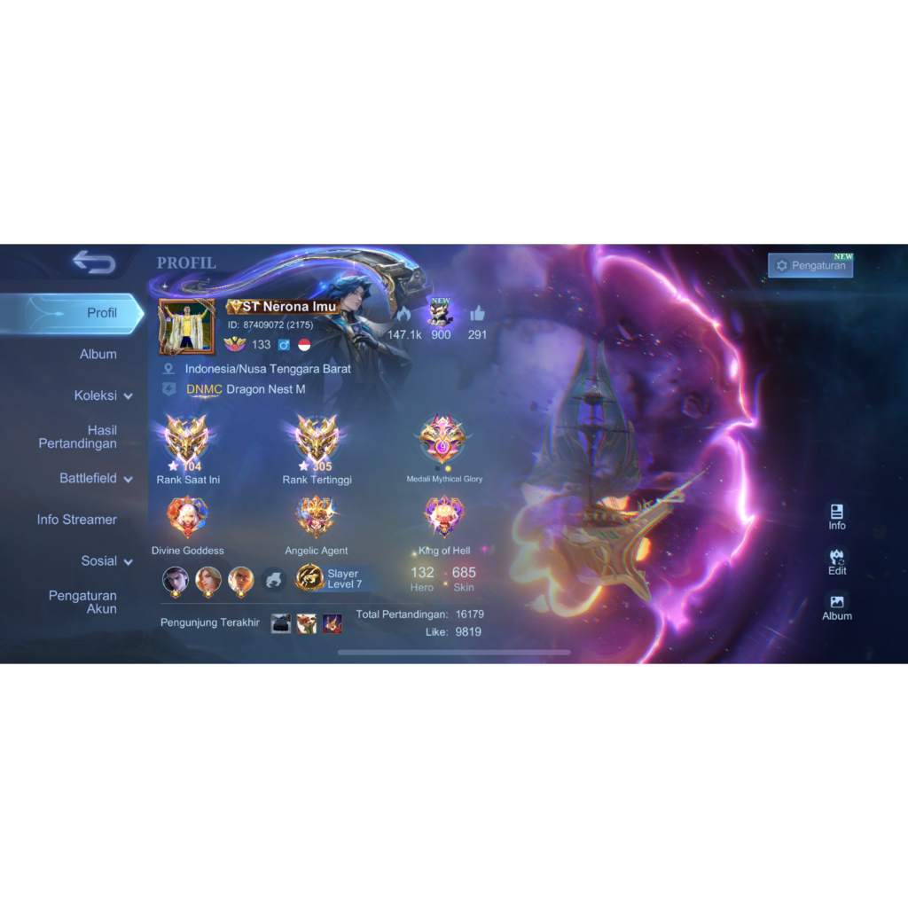 akun mobile legend 1k myr