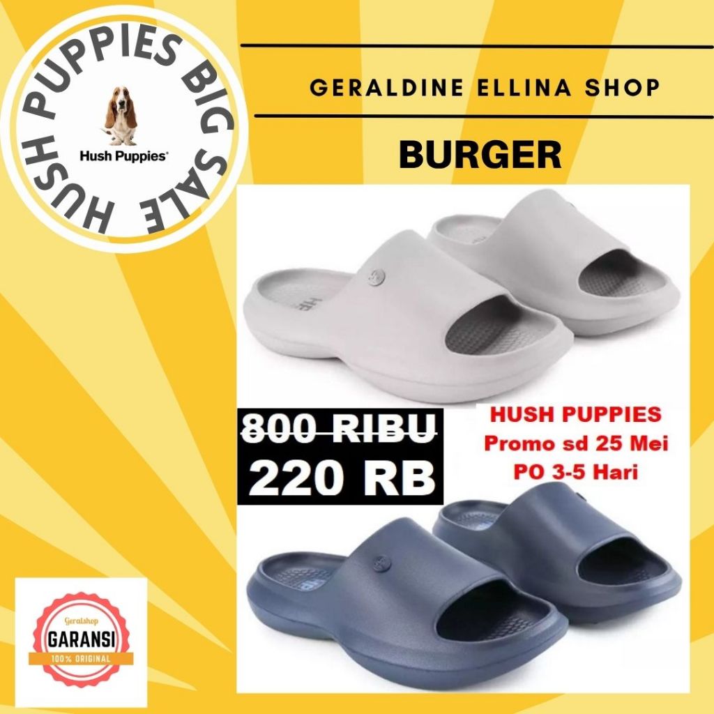 Sandal Hush Puppies pria original sale seri BURGER