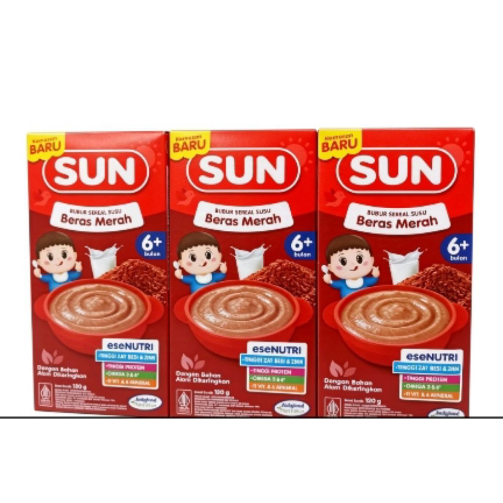 SUN BUBUR BAYI BERAS MERAH 120GR