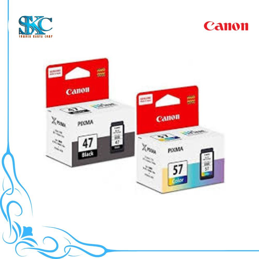 Tinta Catridge Canon PG-47 Black + CL-57 Colour Original E400 E410