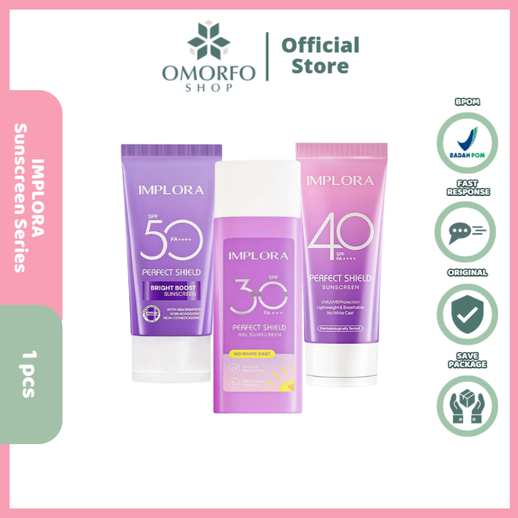[Omorfo] IMPLORA Perfect Shield Sunscreen SPF 40 PA++ / Sunscreen Wajah Implora SPF 30 | Implora Per