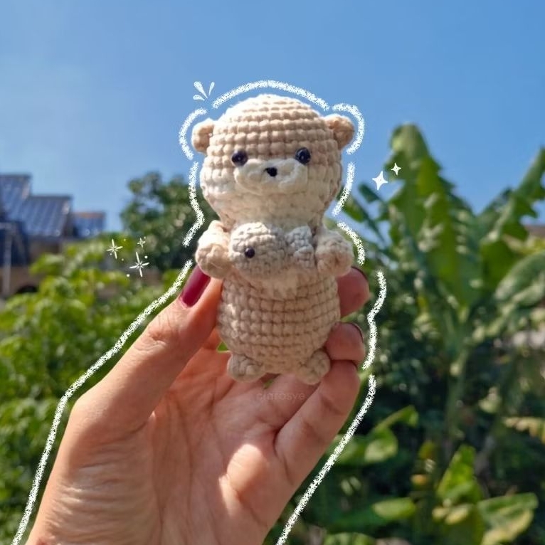 Keychain Otter Ikan Keyring Gantungan Kunci Otter
