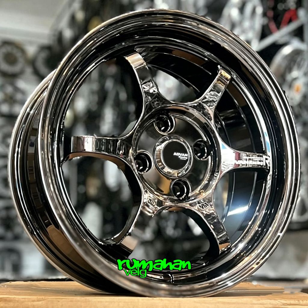 velg mobil ring 15 ADVAN R6 lebar 6,5 pcd 4x100 et 42 velg racing ring 15 untuk mobil brio jazz city